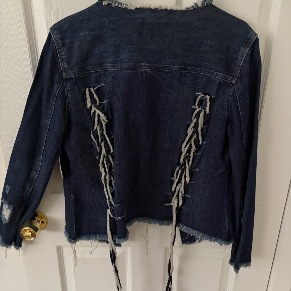 Liverpool Dark Blue Denim Jacket - Picture 2 of 2